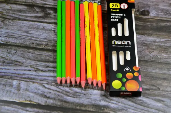 Cairo Egypt September 2023 Max Essential Graphite Pencil K518 Neon — Stock Photo, Image