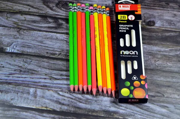Cairo Egypt September 2023 Max Essential Graphite Pencil K518 Neon — Stock Photo, Image