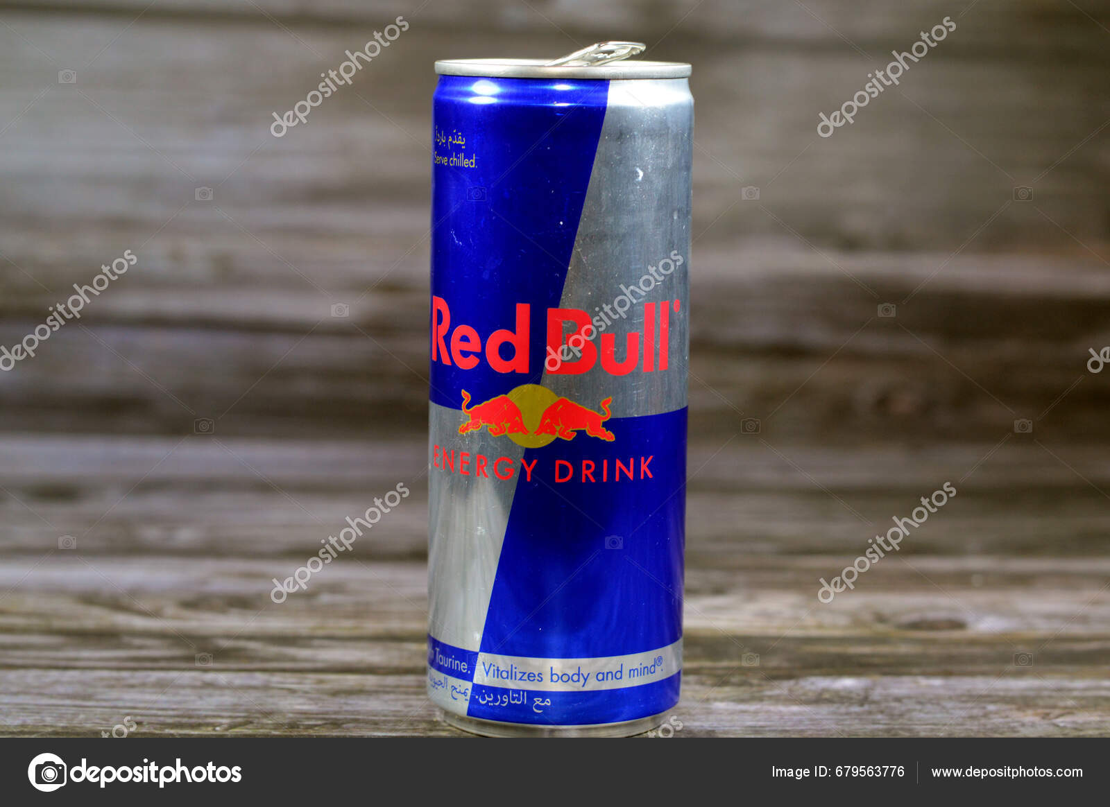 Cairo Egypt October 2023 Red Bull Energy Drink Can Brand Stock