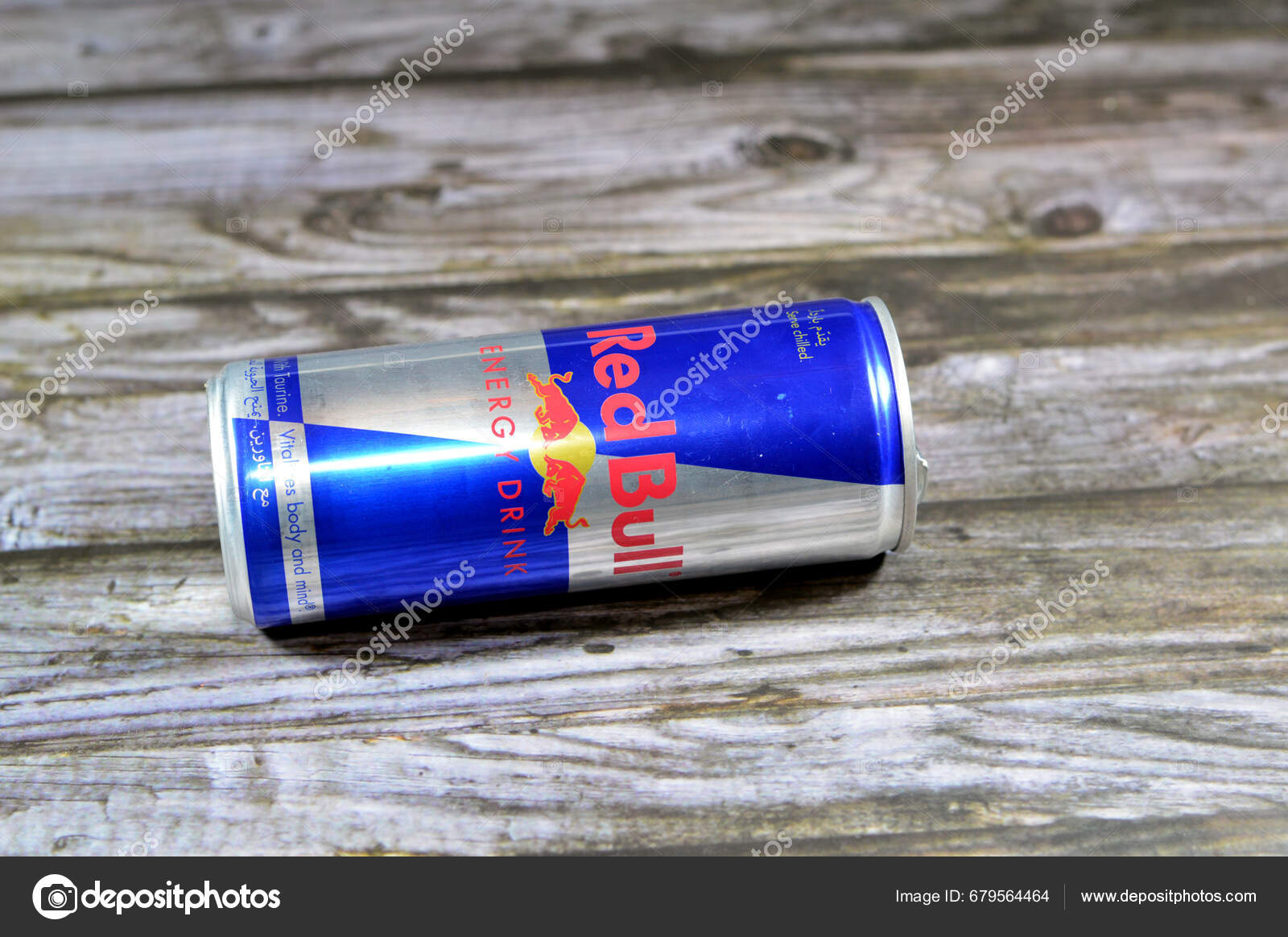 Cairo Egypt October 2023 Red Bull Energy Drink Can Brand Stock