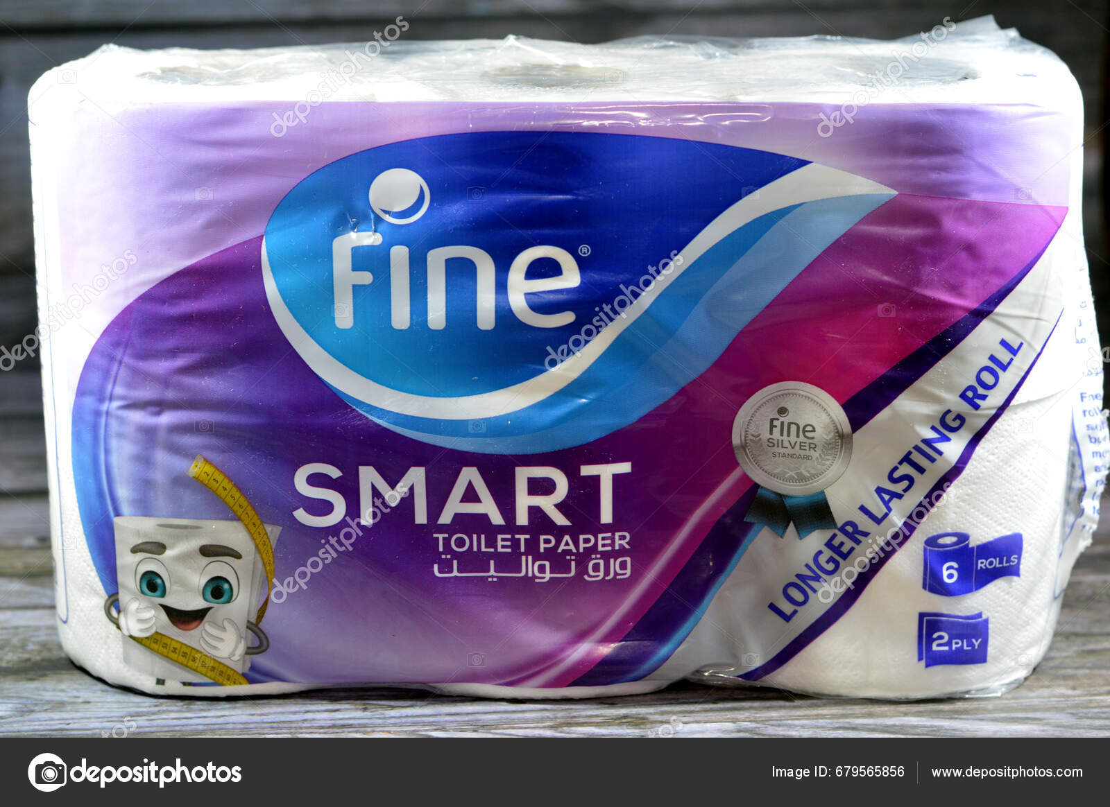 Cairo Egypt October 2023 Fine Smart Toilet Paper Rolls Toilet Stock