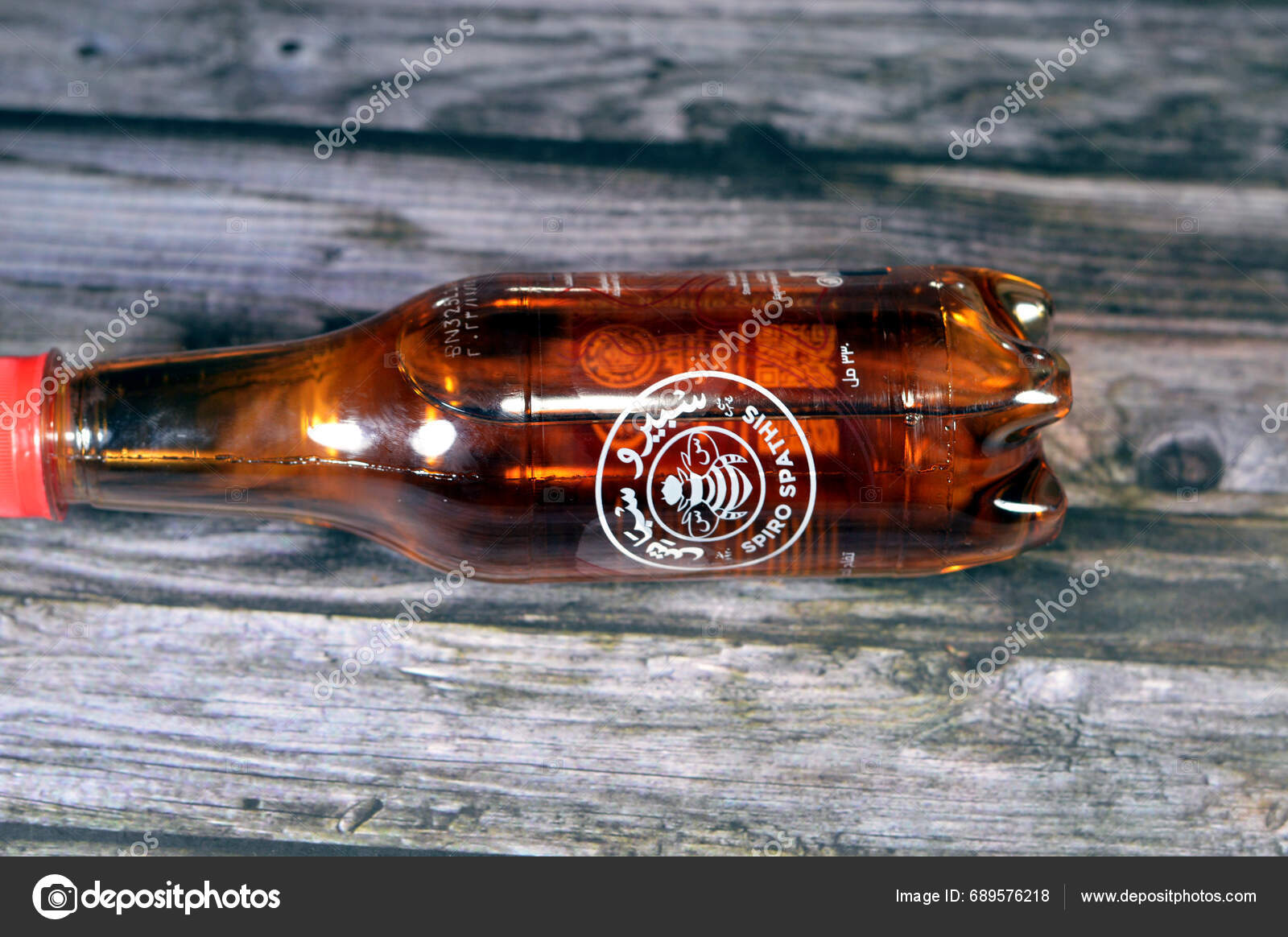 Cairo Egypt November 2023 Spiro Spathis Red Apple Soda Drink Stock