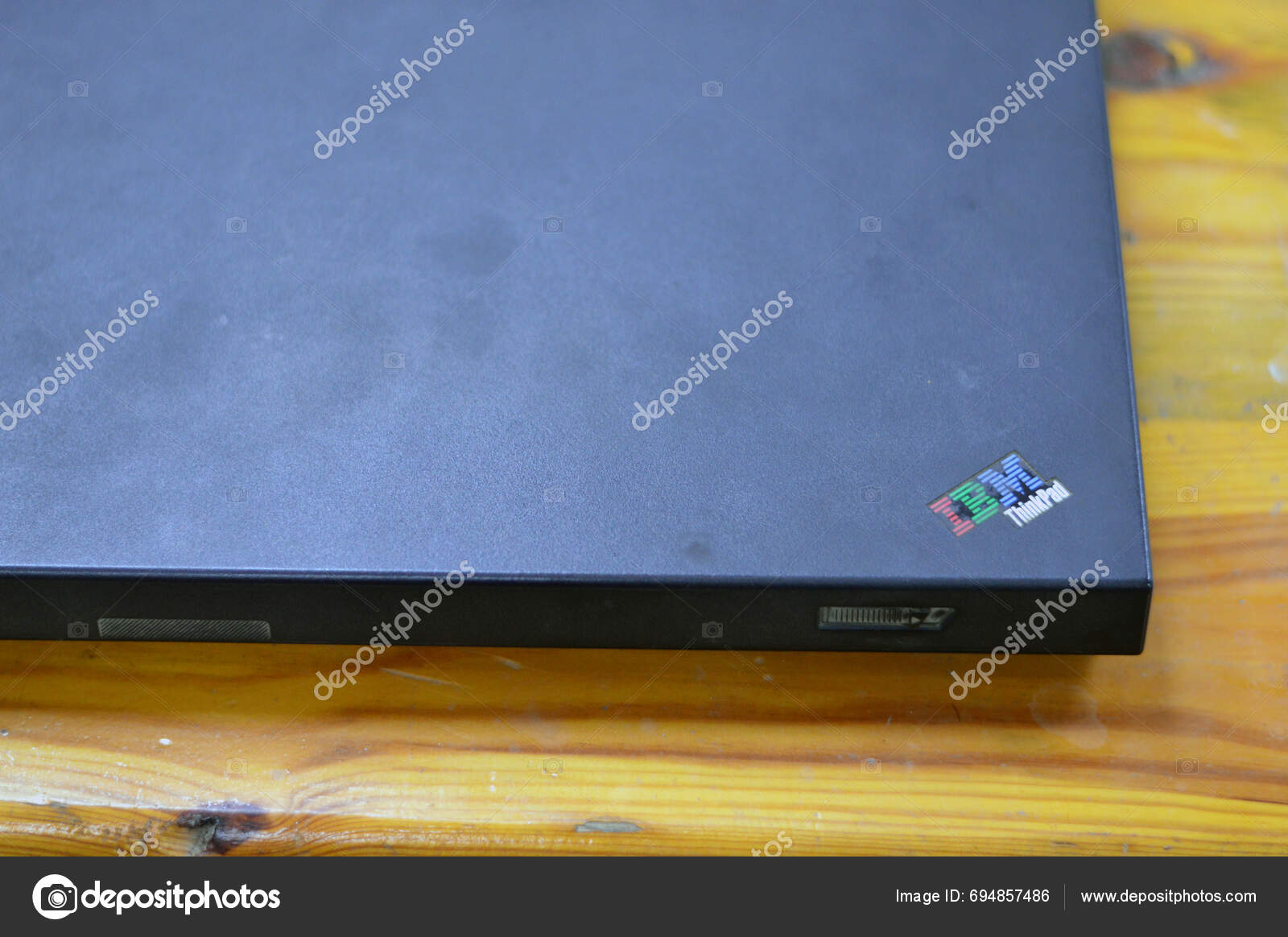Cairo Egypt December 2023 Ibm Old Laptop Manufactured Lenovo