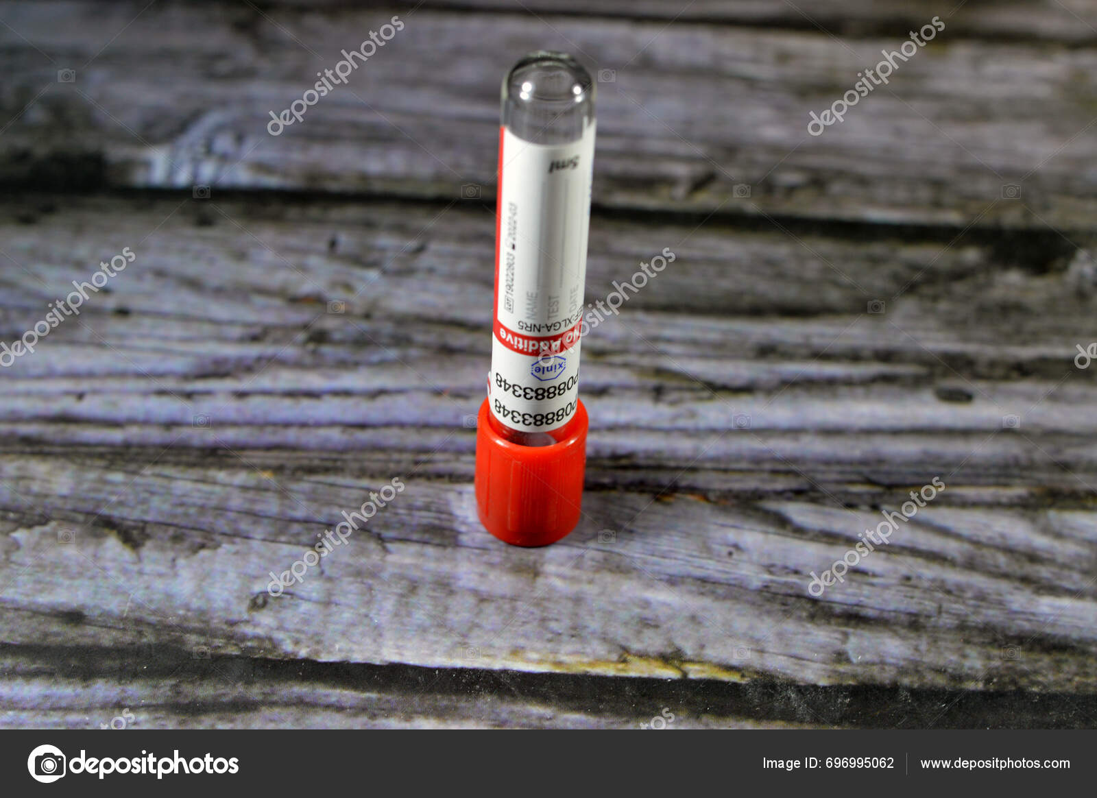 Cairo Egypt January 2024 Xinle Blood Collection Tube Collecting Blood