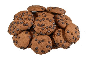 Çikolata ezmeli kurabiyeler, fıstık ezmesi, çikolata parçalı geleneksel çikolata parçalı kurabiyeler, sıcak içeceklerin yanında çay saati için kullanılan kurabiyeler, çikolatalı cipsli lezzetli hamur işleri.