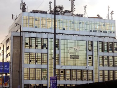 Kahire, Mısır, 18 Şubat 2024 Mısır posta binası Mısır 'daki posta servisinden sorumlu Mısır ajansı. 1865 yılında kurulmuş olup, ülkenin en eski devlet kurumlarından biridir.