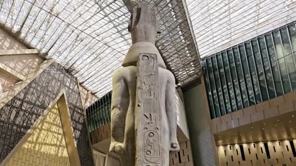 Гіза Єгипет Квітня 2024 Рамсес Великого Єгипетського Музею Gem Археологічного — стокове відео