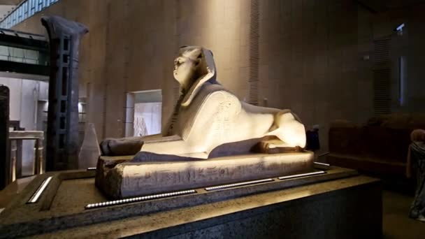Giza Egipto Abril 2024 Monumentos Dentro Del Gran Museo Egipcio — Vídeos de Stock