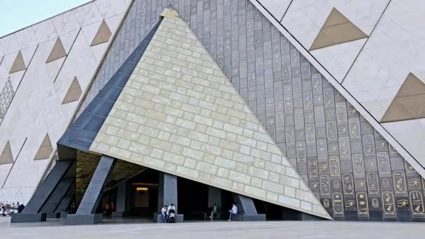 Gíza Egyiptom 2024 Április Exterior Grand Egyptian Museum Gem Gízai — Stock videók