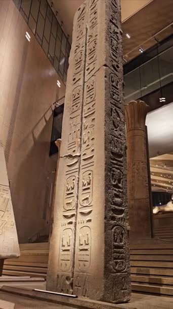 Giza Egitto Aprile 2024 Gem Grande Museo Egizio Museo Giza — Video Stock