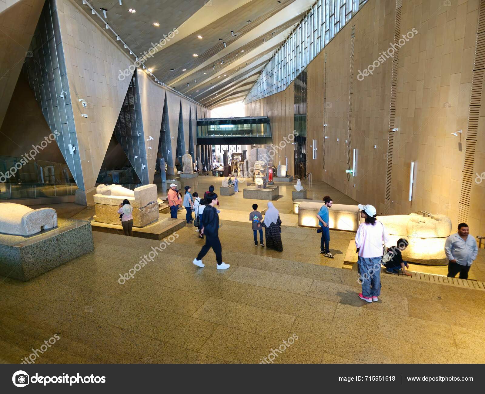 Giza Egypt April 2024 Details Grand Egyptian Museum Giza Museum — Stock