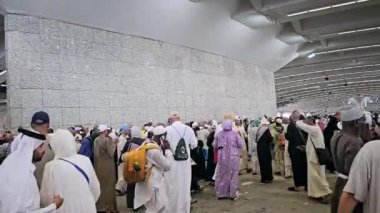 Mina, Suudi Arabistan, 18 Haziran 2024: Mina, Muna, ya da Çadırların şehri, Jamarat bölgesi, hacılar gündoğumu, günbatımı ve günbatımı arasında Mina 'da birkaç gece kalmışlardır.