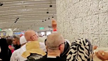 Mina, Suudi Arabistan, 18 Haziran 2024: Mina, Muna, ya da Çadırların şehri, Jamarat bölgesi, hacılar gündoğumu, günbatımı ve günbatımı arasında Mina 'da birkaç gece kalmışlardır.