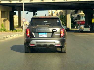Kahire, Mısır, 21 Eylül 2024: KGM Torres (eski adıyla SsangYong Torres), KG Mobility tarafından üretilen orta büyüklükte bir arazi aracı.
