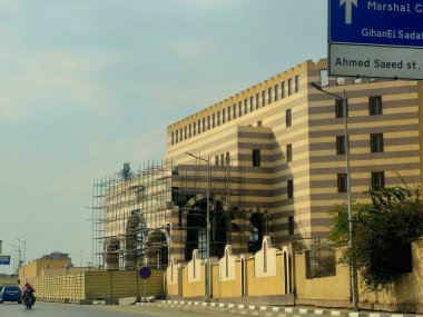 Cairo, Egypt, November 12 2024: Al Azhar Library under renewal and construction with scaffolds, Islamic information, thoughts, civilization, philosophy and understanding from the Qur'an and Sunnah clipart