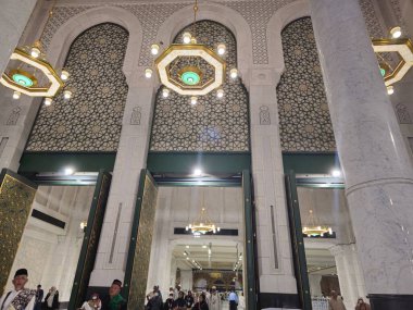Mekke, Suudi Arabistan, 22 Haziran 2024: Büyük Kutsal Makkah Camii 'nin ayrıntıları, İslam' ın en önemli camii, Mekke 'deki Kabe' yi çevrelemektedir.