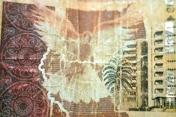 Sudan Bankası, Hartum 1 SDG 'nin ters tarafından 1 Sudan Pound nakit para banknotu, Sudan Merkez Bankası tarafından Sudan para ve ekonomi konsepti