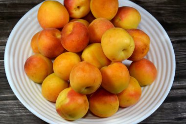 Kayısı meyvesi, P. armeniaca türünden, kayısı, provitamin A-karoten ve polifenol gibi çeşitli filokimyasallar içerir, katekinler ve klorojenik asit, sağlıklı besin konsepti gibi.