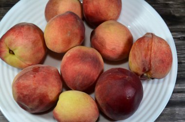 şeftali meyvesi (Prunus persica), ilk olarak Çin 'de evcilleştirilmiş ve ekilmiş, çoğu şeftali olarak adlandırılan yenilebilir sulu meyveler ve parlak ciltli, tüysüz türlere nektarin adı verilir.