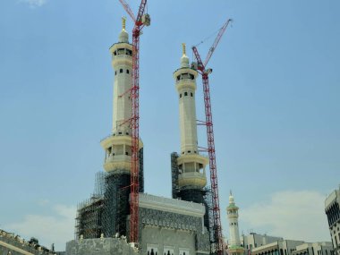 Mekke, Suudi Arabistan, 20 Haziran 2024: Büyük Kutsal Makkah Camii 'nin dışı, İslam' ın en önemli camii, Mekke 'deki Kabe' nin etrafını sarar.