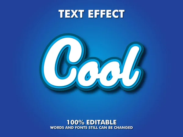 Vector Cool Text Effect Editable Template Cold Text Fun Font —  Vetores de Stock