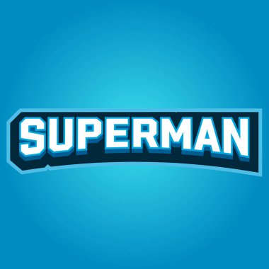 Superman metin logo şablonu