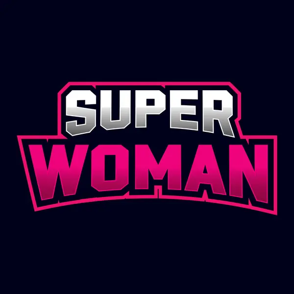 Superwpman Text Effekt Logo — Stockvektor