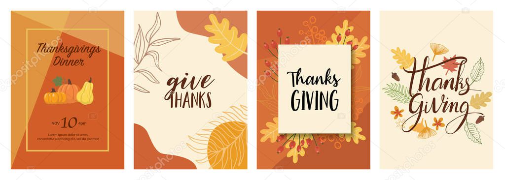 Fall amd autumn season design element. Thanksgiving greeting and invitation card , postcard, flyers and other graphic design, vector illustration