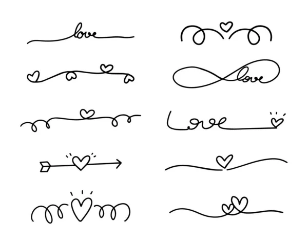 爱情和情人节的元素 装饰的物品 矢量图形设计 — 图库矢量图片