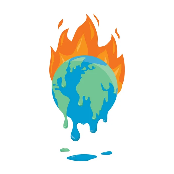 Globale Erwärmung Klimawandel Hitzeeinfluss Treibhauseffekt Vektorillustration Vektorgrafiken