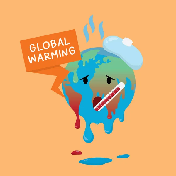 Calentamiento Global Cambio Climático Efecto Invernadero Ilustración Vectorial Vectores De Stock Sin Royalties Gratis