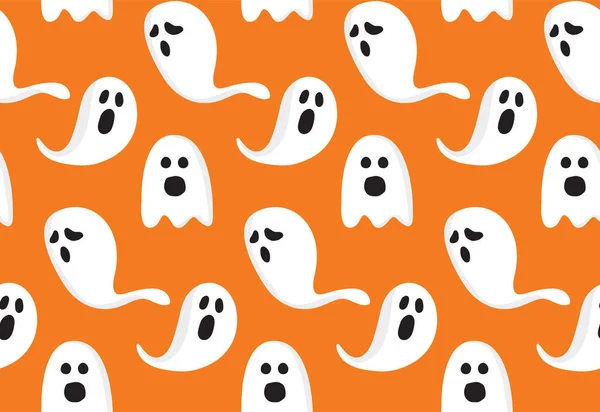 Feliz Dia Das Bruxas Sem Costura Padrão Horror Fantasma Engraçado Ilustração De Stock