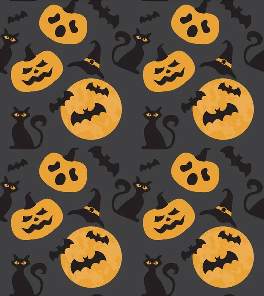 Happy Halloween Seamless Pattern Horror Ghost Funny Endless Texture Can Stock Vector