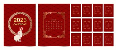 2023 kırmızı masa takvimi haftası pazar günü Çin deseniyle başlıyor.