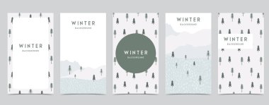 Dağ ve karlı sosyal medya için şirin bir Noel geçmişi var.