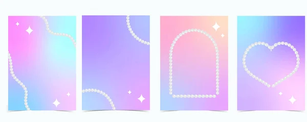 Regenbogen Pastell Hintergrund Mit Y2K Stil — Stockvektor