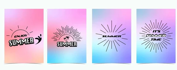 Y2Kスタイルの夏の虹のパステルの背景 — ストックベクタ