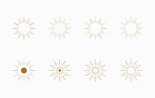 Дизайн Линии Использованием Векторной Иллюстрации Sun Table Веб Сайта Стикера — стоковый вектор