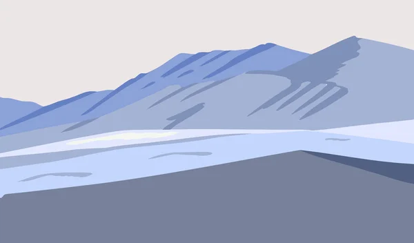 Sfondo Paesaggio Naturale Con Montagna Lago Cielo Che Utilizzano Digitale — Vettoriale Stock