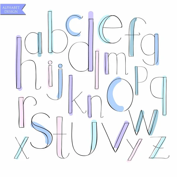 Синей Краской Графическим Шрифтом — стоковый вектор