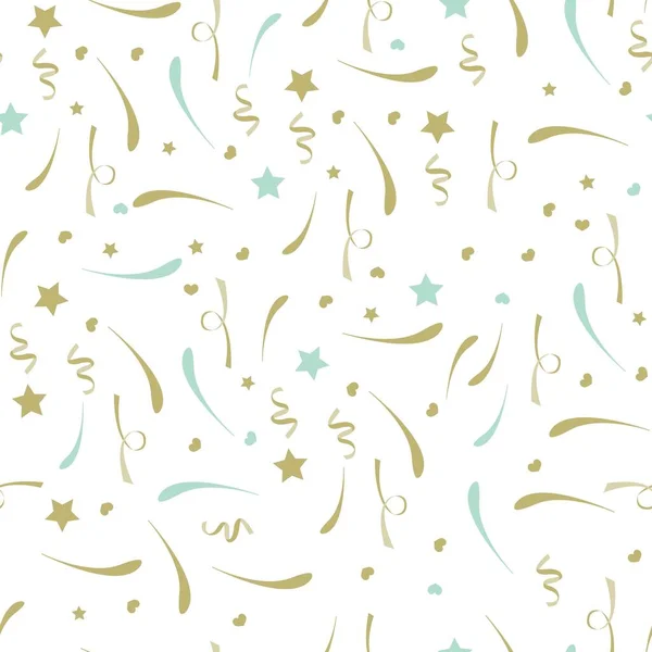 Celebrate Party Seamless Pattern Confetti Glitter Vector Illustration Tile Fabric — Stock Vector
