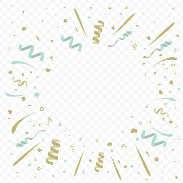 Celebrate Party Background Confetti Glitter Vector Illustration Postcard Banner — Stock Vector