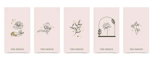 Blumenhintergrund Mit Lavendel Jasmin Magnolie Illustrationsvektor Für Seitendesign — Stockvektor