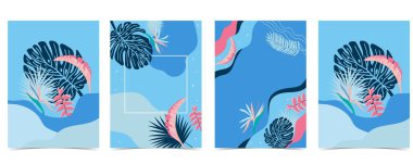 Cennet Kuşu palmiye ve orman ile yaz indirimi