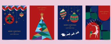 Noel ve mutlu yıllar. A4 için dikey tasarım