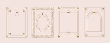 Klasik deco çerçeve. A4 dikey tasarımı için soyut dekorasyon şablonu