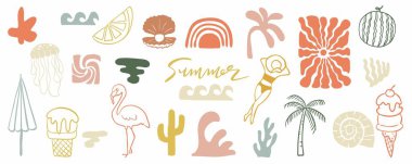 Flamingo, dondurma ve çocuk tasarımı için ağaç içeren harika bir ikon.