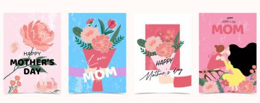 Pembe anneler günü arka planı karanfilli.