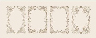 Klasik deco çerçeve ve kenar. Soyut dekorasyon ögesi nesnesi