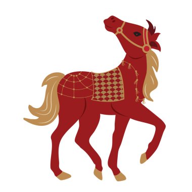 2026 yılındaki Çin Yeni Yılı kutlamaları. Kare tasarım için atın yılı.